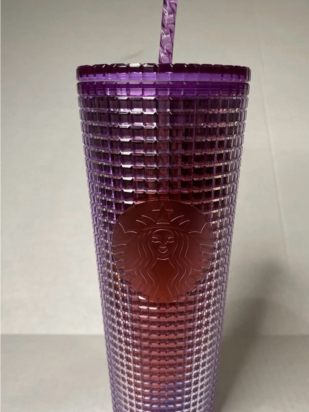 Starbucks 24 oz Venti Cold Cup Grid Iridescent Tumbler Summer 2021